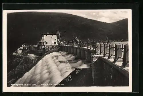 AK Gemünd i. Eifel, Urfttalsperre, Überlauf der Kaskaden