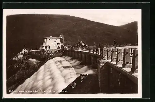 AK Gemünd i. Eifel, Urfttalsperre, Überlauf über die Kaskaden