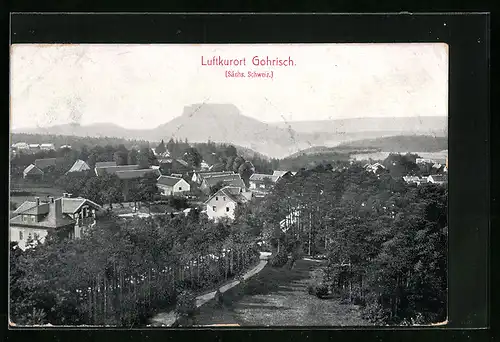 AK Gohrisch i. Sächs. Schweiz, Ortsansicht aus der Vogelschau