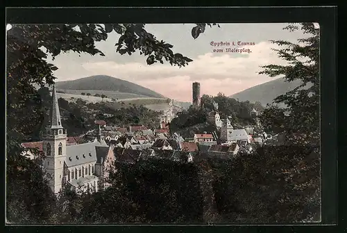 AK Eppstein i. Taunus, Ortsansicht vom Malerplatz