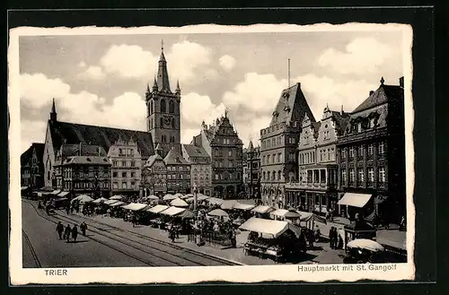 AK Trier, Hauptmarkt m. St. Gangolf