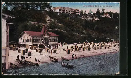 AK Sellin a. Rügen, Strandpartie