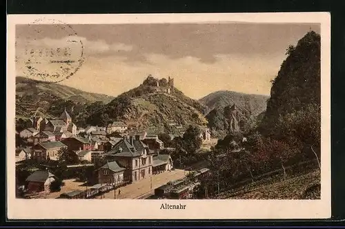 AK Altenahr, Ortsansicht mit Burgruine