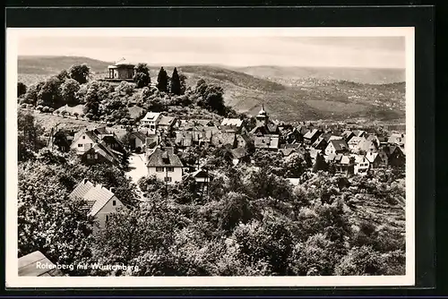 AK Rotenberg m. Württemberg, Totalansicht aus der Vogelschau