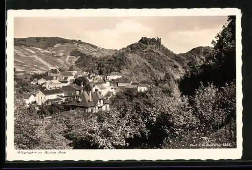 AK Altenahr, Ortsansicht mit Ruine Are