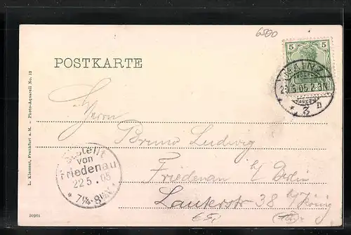 AK Mainz, Dom vom Markt gesehen