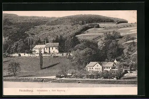 AK Heidelberg, Stiftsmühle und Stift Neuburg