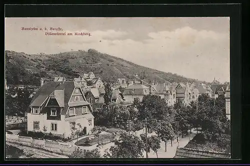 AK Bensheim a. d. Bergstrasse, Villenviertel am Kirchberg