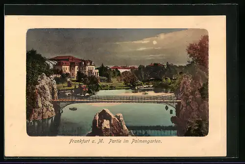 AK Frankfurt-Westend, Partie am Palmengarten