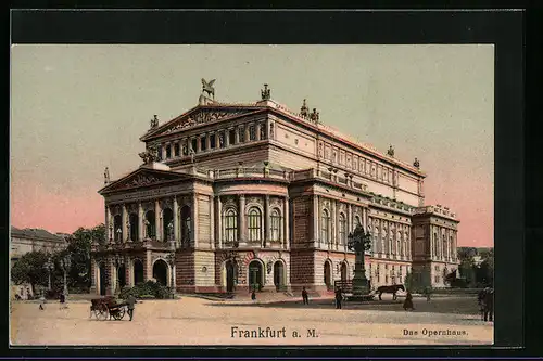 AK Frankfurt a. M., Blick zum Opernhaus