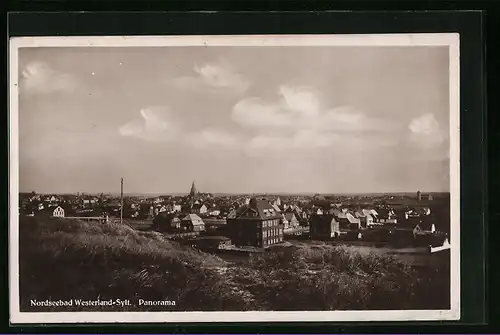 AK Westerland a. Sylt, Panorama aus der Vogelschau