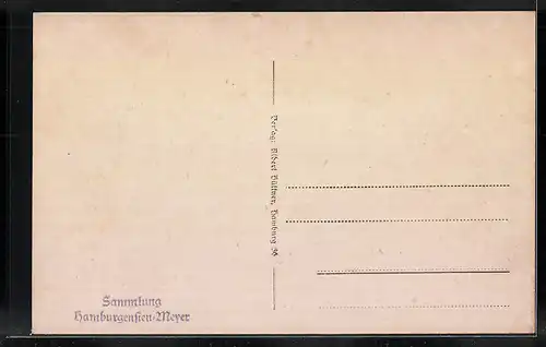 AK Alt-Hamburg, Alsterdamm und Bergstrasse im Jahr 1868