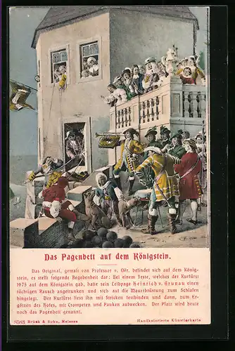 AK Königstein, Der Hofstaat am Pagenbett