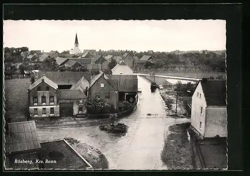 AK Rösberg bei Bonn, Ortspartie aus der Vogelschau