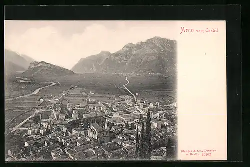 AK Arco, Ortsansicht vom Castell