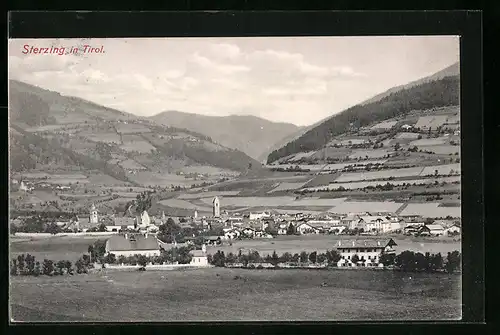 AK Sterzing, Ortsansicht mit Kirche