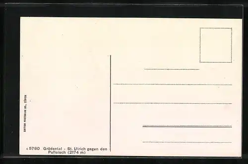 AK St. Ulrich /Grödental, Ortsansicht gegen Pufiatsch