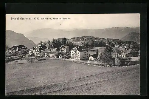 AK Soprabolzano, Panorama sul Renon, verso la Mendola