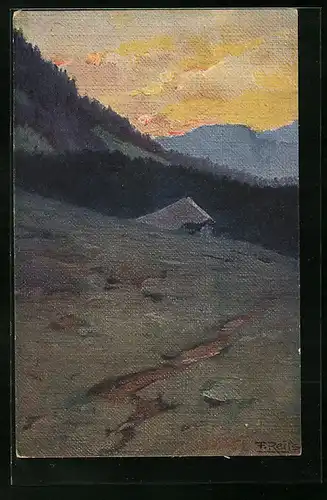 Künstler-AK Fritz Reiss: Sommer im Schwarzwald