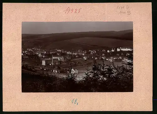 Fotografie Brück & Sohn Meissen, Ansicht Olbernhau, Blick auf die Stadt mit der Möbel-Fabrik Otto Weinhold jr.