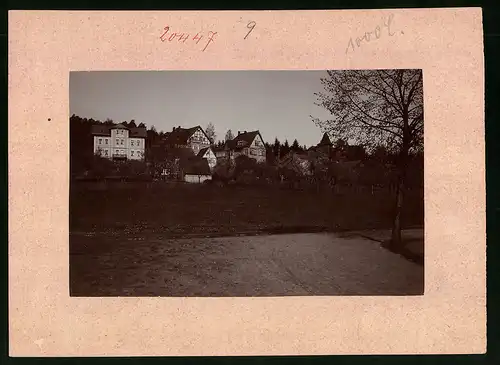 Fotografie Brück & Sohn Meissen, Ansicht Bad Hartha, Blick auf die Villen Clara, Elsa und Villa Waldfrieden