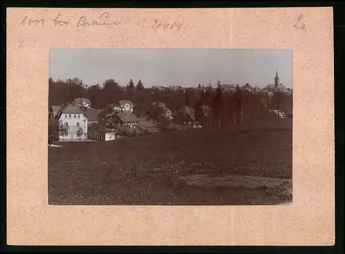 Fotografie Brück & Sohn Meissen, Ansicht Grossschweidnitz, Blick nach der Stadt mit Wohnhäsuern