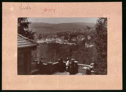 Fotografie Brück & Sohn Meissen, Ansicht Bad Elster, Blick von der Betty Bank auf die Stadt