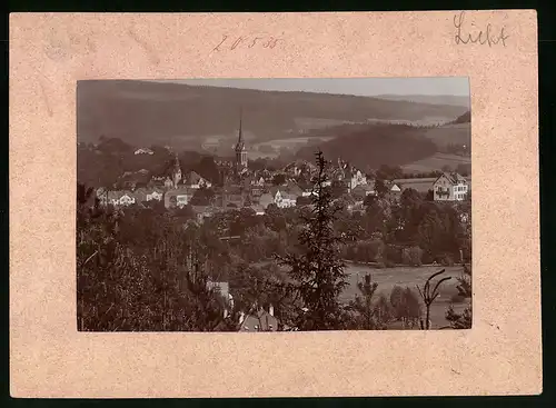 Fotografie Brück & Sohn Meissen, Ansicht Bad Elster, Gesamtansicht der Stadt mit Blick zum Kurheim Astraea
