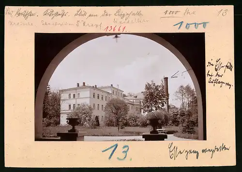 Fotografie Brück & Sohn Meissen, Ansicht Kreischa, Blick auf die Wandelbahn des Sanatorium Dr. Krapf