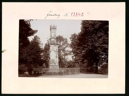 Fotografie Brück & Sohn Meissen, Ansicht Freiberg i. Sa., Partie am Schwedendenkmal