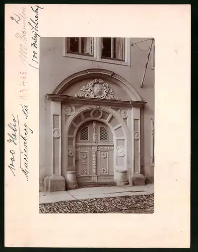Fotografie Brück & Sohn Meissen, Ansicht Marienberg, Blick auf die Portal der Oberforstmeisterei