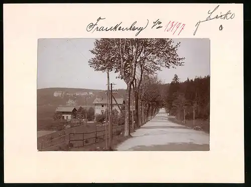 Fotografie Brück & Sohn Meissen, Ansicht Frankenberg i. Sa., Blick in die Strasse nach Sachsenburg
