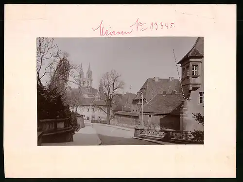 Fotografie Brück & Sohn Meissen, Ansicht Meissen i. Sa., Blick von der Fürstenschule nach dem Dom, Freiheit