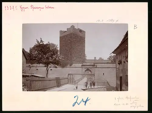 Fotografie Brück & Sohn Meissen, Ansicht Eger, Blick auf den Schwarzen Turm
