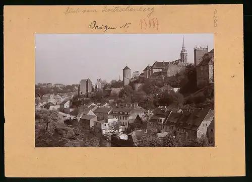 Fotografie Brück & Sohn Meissen, Ansicht Bautzen, Blick vom Proitzschenberg auf die Stadt und das Schloss
