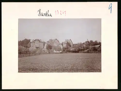 Fotografie Brück & Sohn Meissen, Ansicht Bad Hartha, Villenviertel mit den Villen Clara, Elsa und Waldfriede