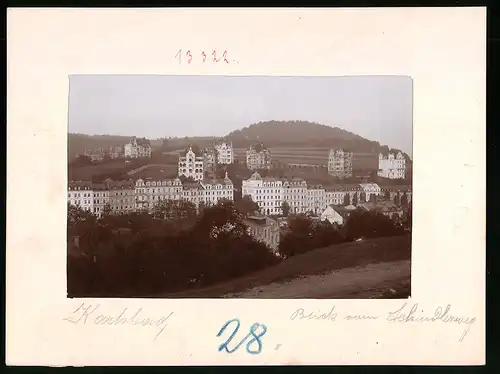 Fotografie Brück & Sohn Meissen, Ansicht Karlsbad, Blick vom Schindlerweg auf die Hotels National, Mirabell, Beethoven