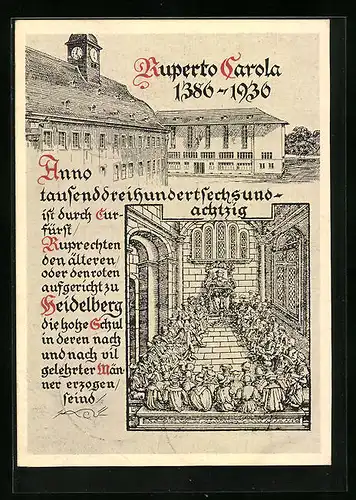 AK Heidelberg, 550 Jahre Universität mit historischer Darstellung