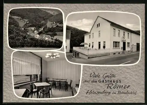 AK Heinzenberg, Gasthaus Römer, Aussen- und Innenansicht