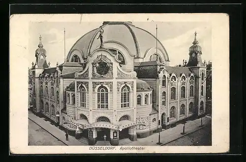 AK Düsseldorf, Apollotheater aus der Vogelschau