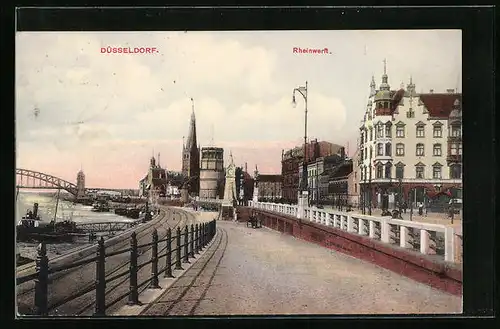 AK Düsseldorf, Partie an der Rheinwerft