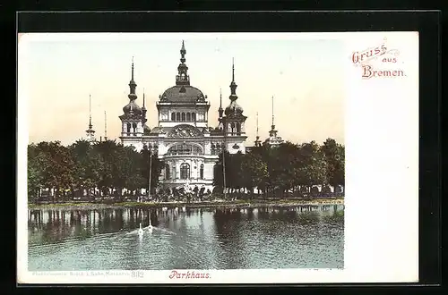 AK Bremen, Parkhaus vom Wasser gesehen