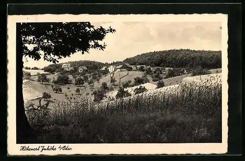 AK Juhöhe /Odenw., Ortsansicht vom Feld aus