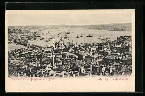 AK Constantinople, Vue Generale du Bosphore & le Pont