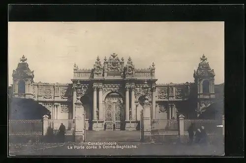 AK Constantinople, La Porte doree a Dolma-Baghtsche