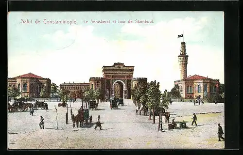 AK Constantinople, Le Seraskerat et tour de Stamboul