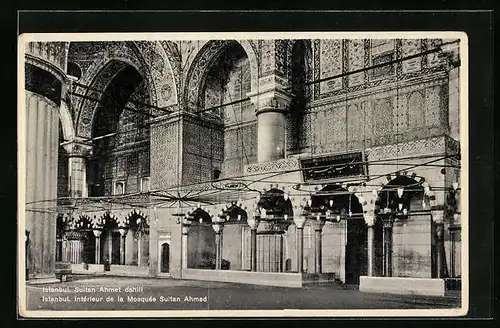 AK Istanbul, Interieur de la Mosquee Sultan Ahmed