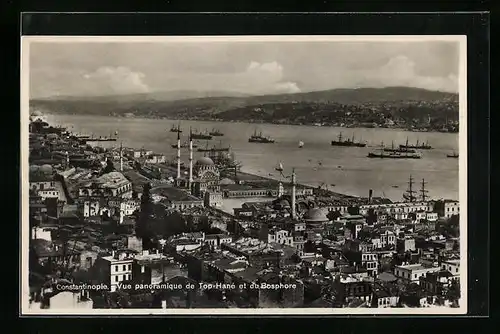 AK Constantinople, Vue panoramique de Top-Hané et du Bosphore