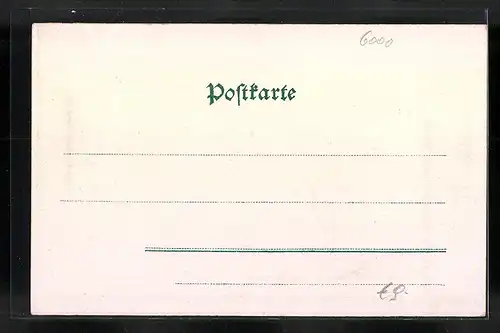 Lithographie Frankfurt a. M., Partie an der Kais. Ober-Post-Direktion, Innerer Posthof