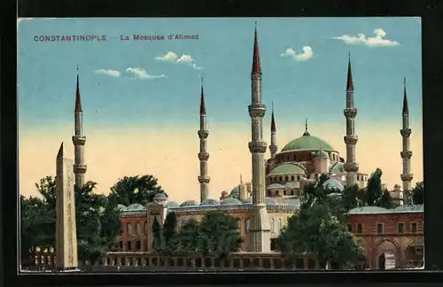 AK Constantinople, La Mosquée d`Ahmed